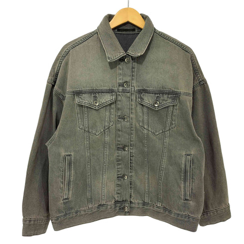 ユニクロ UNIQLO 25SS デニムオーバーサイズジャケット グレー Lサイズ レディース JPN:L