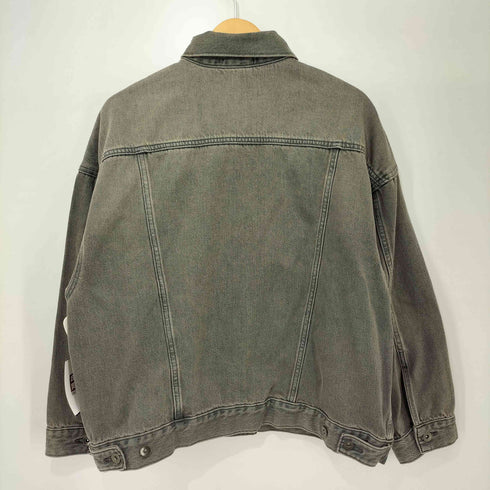 ユニクロ UNIQLO 25SS デニムオーバーサイズジャケット グレー Lサイズ レディース JPN:L
