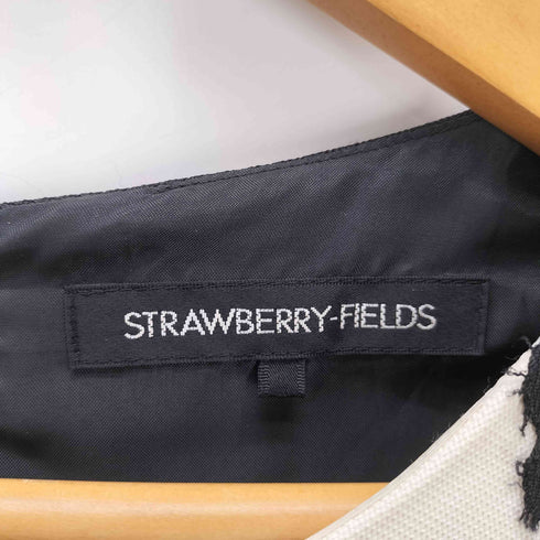 ストロベリーフィールズ STRAWBERRY-FIELDS レース 装飾 バイカラー ワンピース レディース FREE