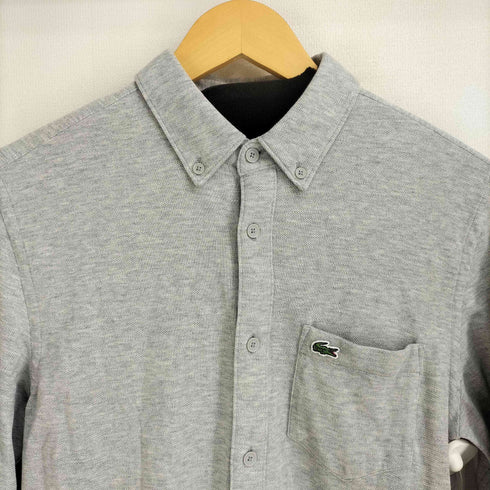 ラコステ LACOSTE SLIM FIT ロゴ刺繍 ボタンダウン L/Sシャツ メンズ import:M