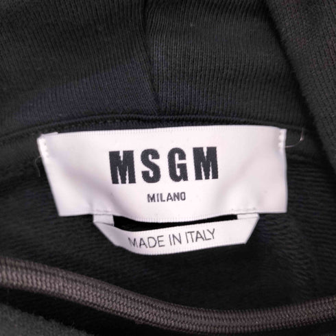 エムエスジーエム MSGM ボックス ロゴプリント プルオーバーパーカー メンズ import:M