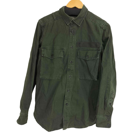 ジースターロー G-STAR RAW バックプリント ミリタリー L/Sシャツ メンズ import:M