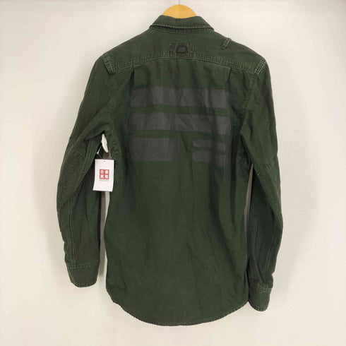 ジースターロー G-STAR RAW バックプリント ミリタリー L/Sシャツ メンズ import:M