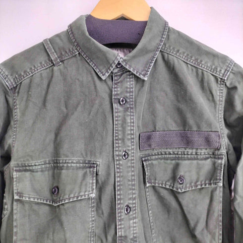 ジースターロー G-STAR RAW バックプリント ミリタリー L/Sシャツ メンズ import:M
