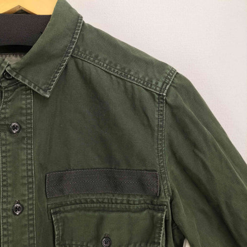 ジースターロー G-STAR RAW バックプリント ミリタリー L/Sシャツ メンズ import:M