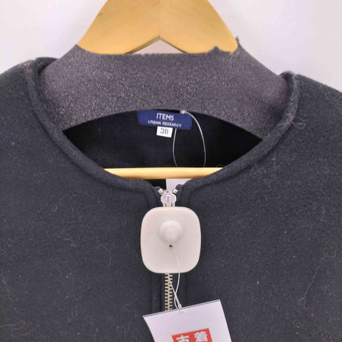アイテムズ アーバンリサーチ ITEMS URBAN RESEARCH ノーカラーフリースジャケット レディース 38