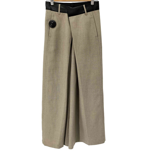 ステュディオス STUDIOUS Leather Belted Trousers レザーベルテッドワイドパンツ レディース JPN:2