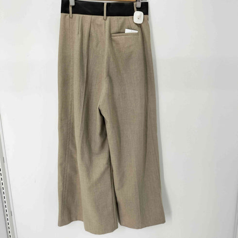 ステュディオス STUDIOUS Leather Belted Trousers レザーベルテッドワイドパンツ レディース JPN:2
