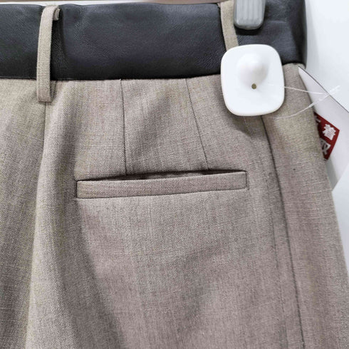 ステュディオス STUDIOUS Leather Belted Trousers レザーベルテッドワイドパンツ レディース JPN:2