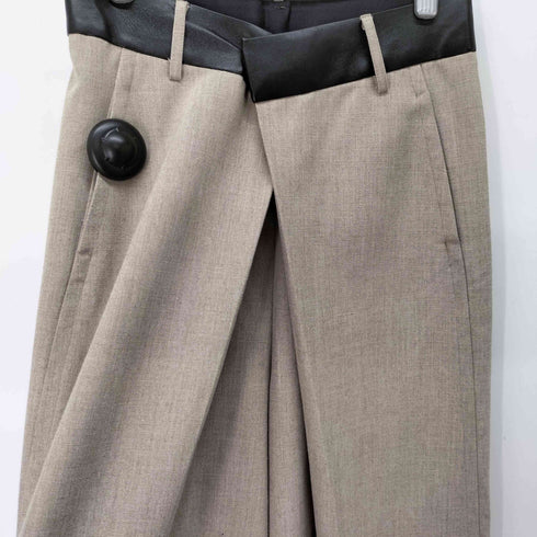 ステュディオス STUDIOUS Leather Belted Trousers レザーベルテッドワイドパンツ レディース JPN:2