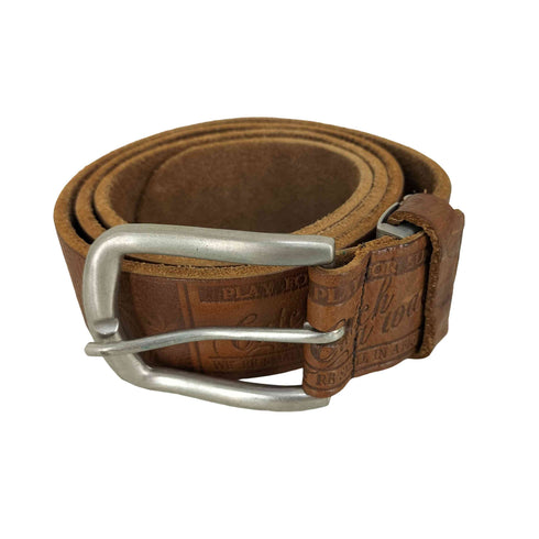 TOCHIGI SHRINK LEATHER SURF EMBOSSED BELT メンズ