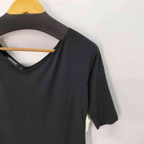 ダナキャランニューヨーク DKNY 五分袖 Vネックロングワンピース レディース import:S
