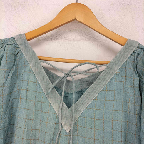 saruche 染色染め チェックワンピース レディース