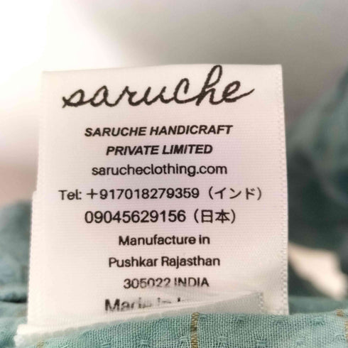 saruche 染色染め チェックワンピース レディース