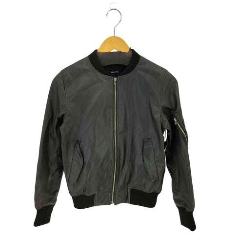 アルアバイル allureville やぎ革 レザージップアップブルゾン レディース 2