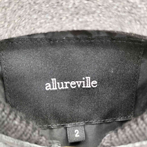 アルアバイル allureville やぎ革 レザージップアップブルゾン レディース 2