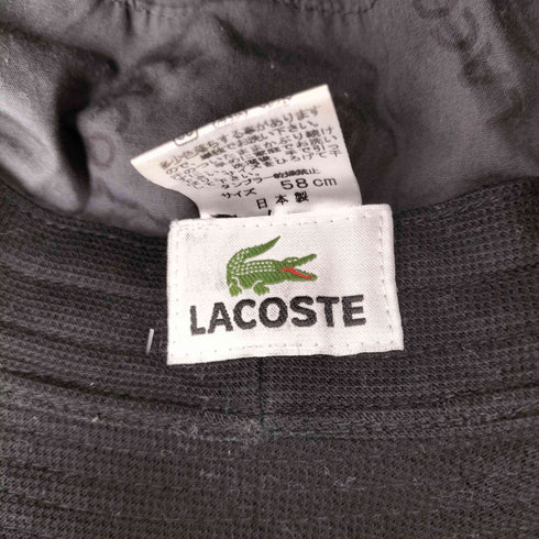 ラコステ LACOSTE ロゴ刺繍バケットハット メンズ 58CM