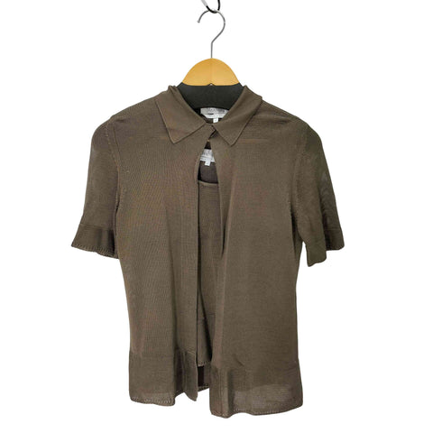 マックスマーラ MAX MARA 白タグ イタリア製 メッシュタンクトップ カーディガンセットアップ レディース import:M