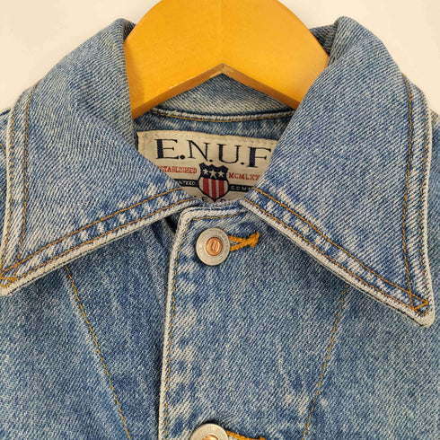 E.N.U.F. BLUE DENIM JEANS WEAR デニムトラッカージャケット 4TH メンズ import:S
