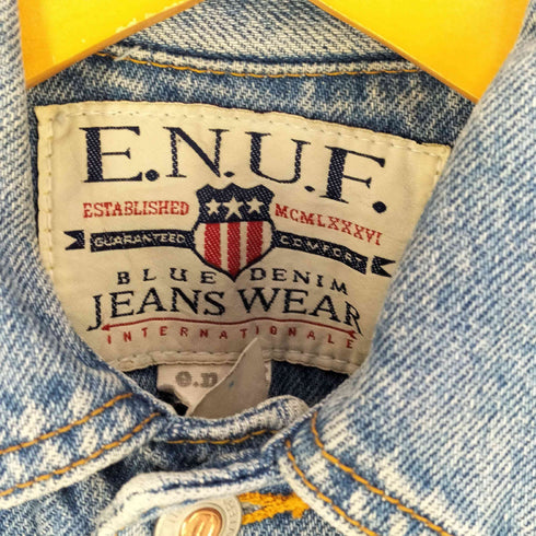 E.N.U.F. BLUE DENIM JEANS WEAR デニムトラッカージャケット 4TH メンズ import:S