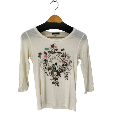 ケンゾージーンズ KENZO JEANS ギリシャ製 フローラルプリントカットソー レディース import:M