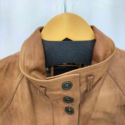 JACQUES LOCCI スタンドカラー レザージャケット レディース