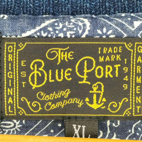 BLUE PORT コンチョボタン インディゴ カーディガン メンズ JPN:XL