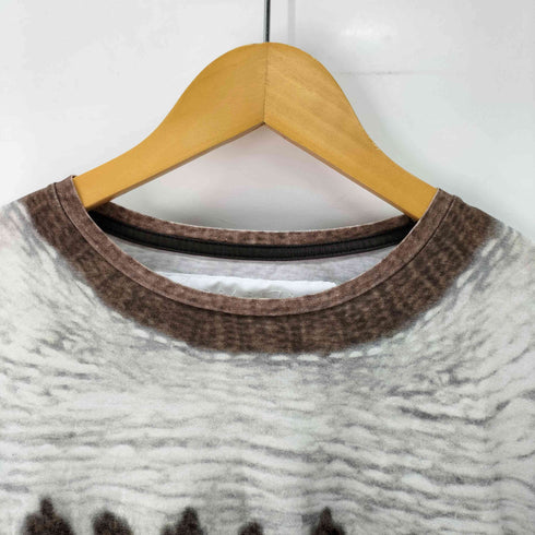 エイチアンドエム H&M トロンプルイユ フェアアイル ノルディック柄 長袖クルーネックTシャツ メンズ import:S