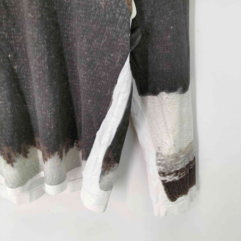 エイチアンドエム H&M トロンプルイユ フェアアイル ノルディック柄 長袖クルーネックTシャツ メンズ import:S