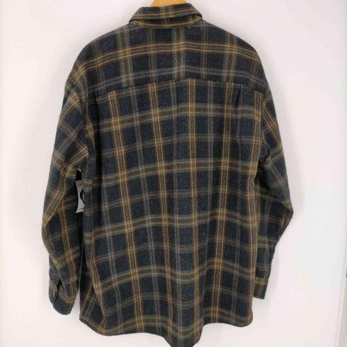 セントジョンズベイ STJOHNS BAY 90S アクリル ウール チェック L/S フラップポケット フランネル シャツ メンズ import:L