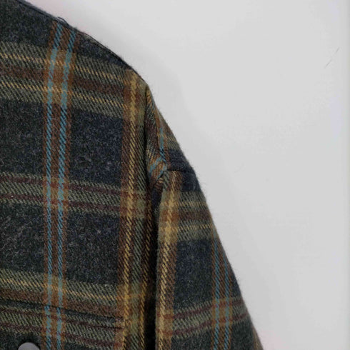 セントジョンズベイ STJOHNS BAY 90S アクリル ウール チェック L/S フラップポケット フランネル シャツ メンズ import:L