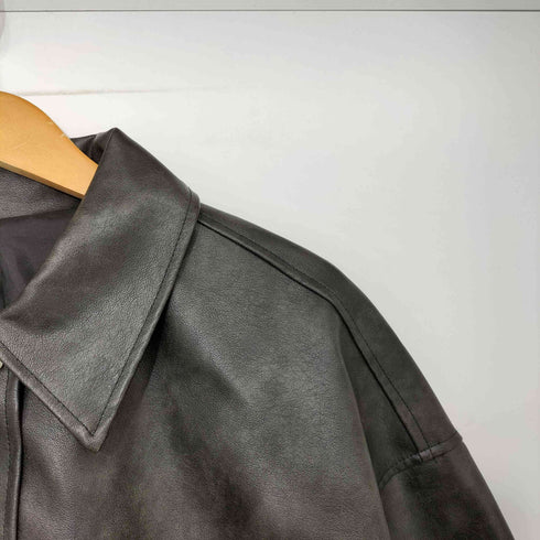 フォーエバー21 FOREVER 21 フェイクレザー A-2 フライトジャケット 短丈 レディース FREE