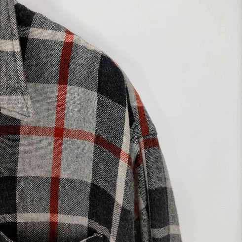 CARSON PIRIE SCOTT SPORTS APPAREL タータンチェック 開襟オープンカラー L/S シャツ ボロ 襤褸 メンズ import:XL