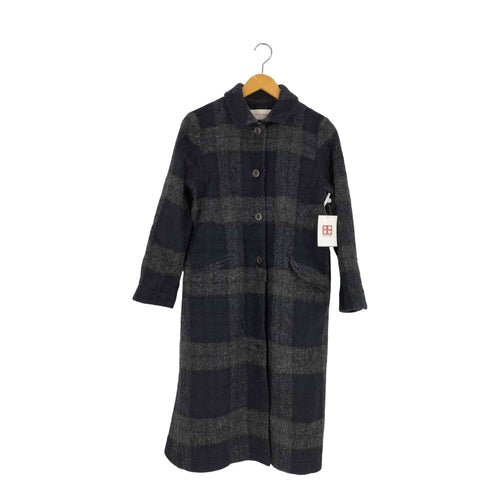 コットンハウスアヤ Cotton House Aya ウールナイロン チェック コート レディース