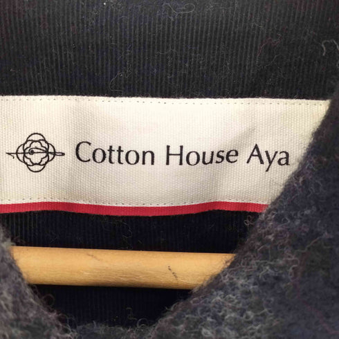 コットンハウスアヤ Cotton House Aya ウールナイロン チェック コート レディース