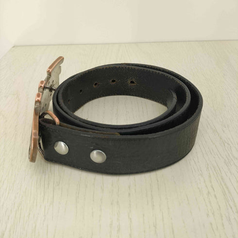 ディースクエアード DSQUARED2 07aw Y2K Fighten buckle leather belt デカバックル レザーベルト メンズ