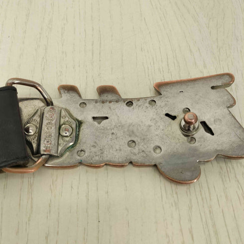 ディースクエアード DSQUARED2 07aw Y2K Fighten buckle leather belt デカバックル レザーベルト メンズ