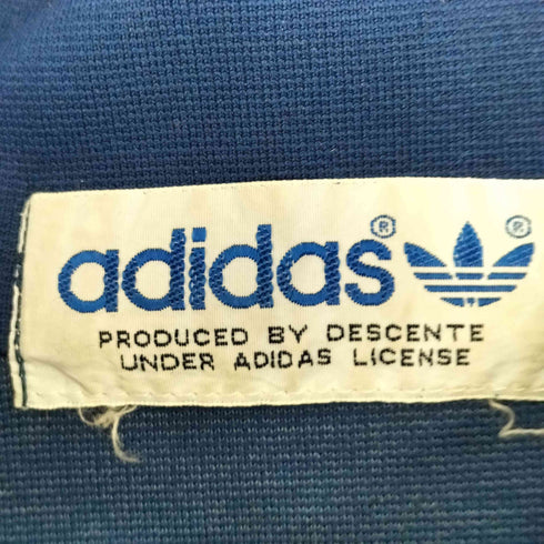 アディダス adidas 80s デサント製 トレフォイルロゴ刺繍 3ライン トラックジャケット メンズ