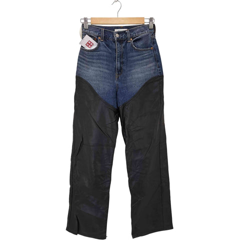 マウジー moussy F/LEATHER COMBI STRAIGHT レディース JPN:1