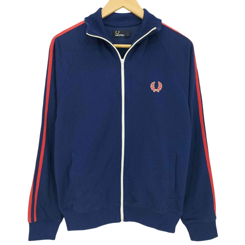 フレッドペリー FRED PERRY TWIN TAPE TRACK JACKET ロゴ刺繍 ライン トラックジャケット メンズ import:S
