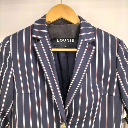 ルーニィ LOUNIE 金ボタン ストライプ テーラードジャケット レディース JPN:38