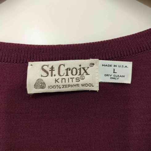 St.Croix 90s USA製 ウール100 Vネック ニット セーター メンズ import:L