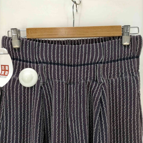 イッセイミヤケメン ISSEY MIYAKE MEN 80S 筆タグ 初期 コットン 波状 織り ストライプ ハイウエスト タック イージー パンツ メンズ JPN:M