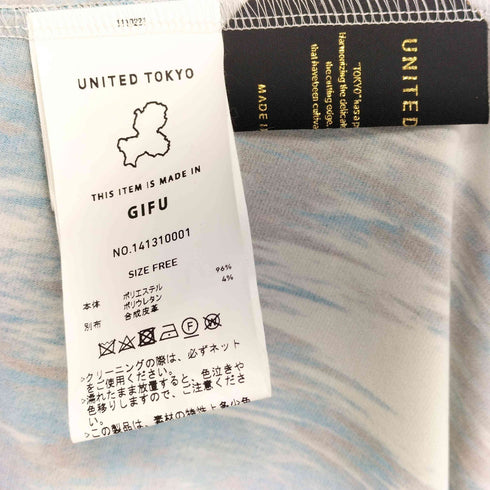 ユナイテッドトウキョウ UNITED TOKYO カッティングドレスワンピース フィルムアートプリントワンピース レディース FREE