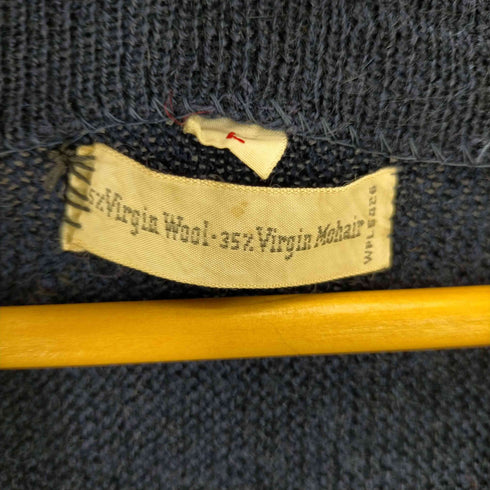 Virgin Wool Virgin Mohair バージンウール モヘヤ 5B ニット カーディガン メンズ import:L