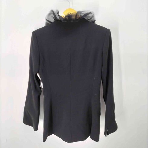 ヨンニキュウハチシズカコムロ 4298 SHIZUKA KOMURO ノーカラー チュール フリル テーラード ジャケット レディース JPN:40
