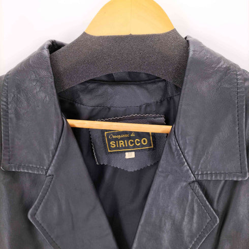siricco レザーダブルブレストコート メンズ import:M