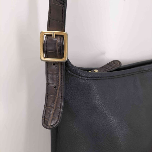 日本製 裏地ペイズリー レザーショルダーバッグ メンズ