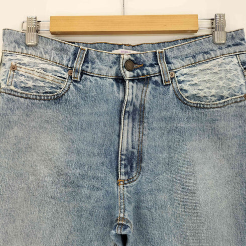 イーアールエル ERL blue stars distressed jeans ディストレスジーンズ メンズ M