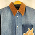 マルニ MARNI MA BLUE DENIM SHIRT WITH WOLF PATCH メンズ EUR:46